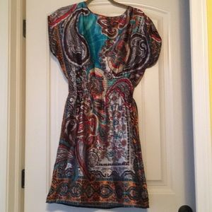 Corey P dress, 8, paisley knee length, Like new